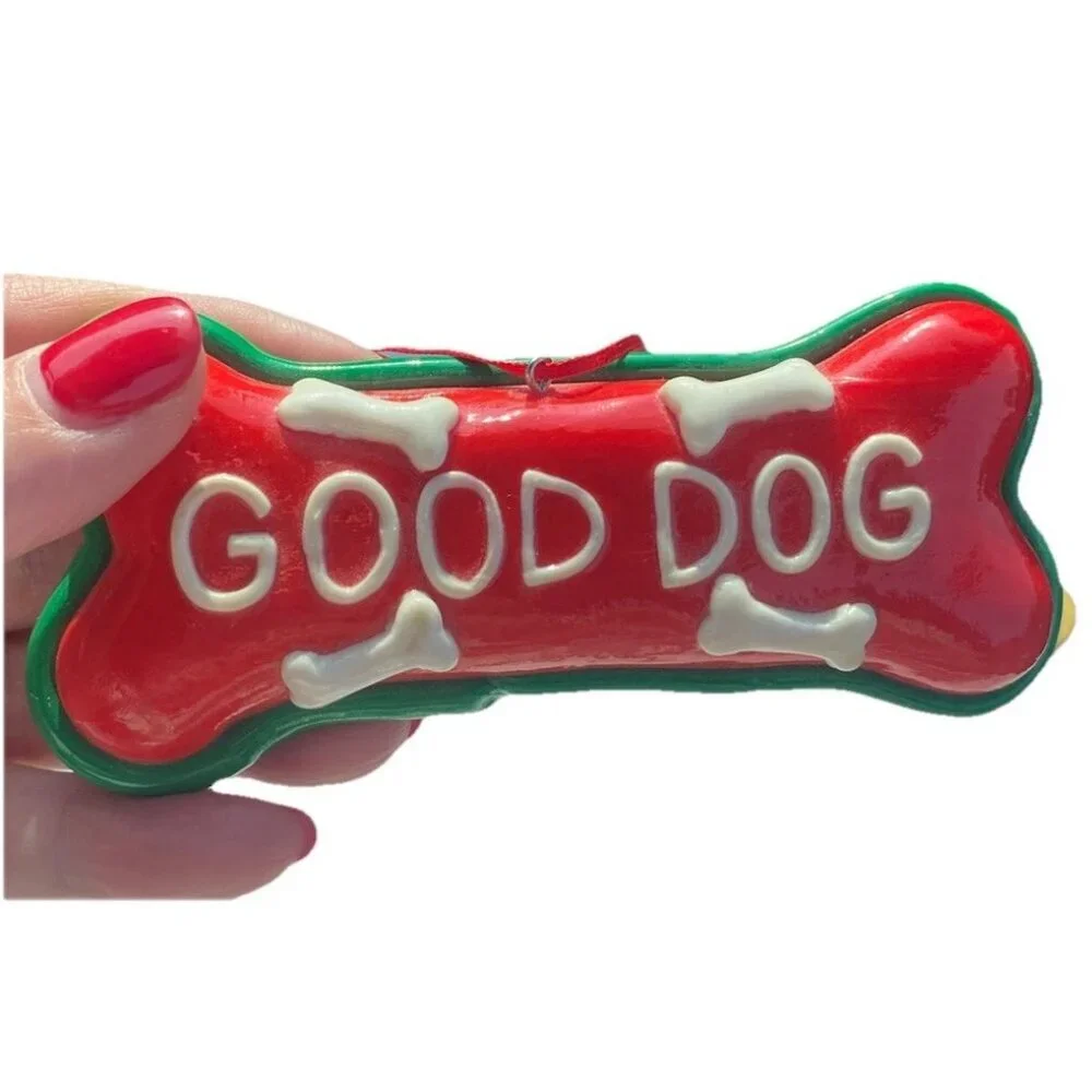 Dog Biscuit Christmas Tree Ornament Bone Good Dog Loyal Companion Holiday Puppy